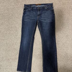 James Tattersall London Dark Wash Denim Jeans Straight Leg Mens 40/32 (tag40x34)